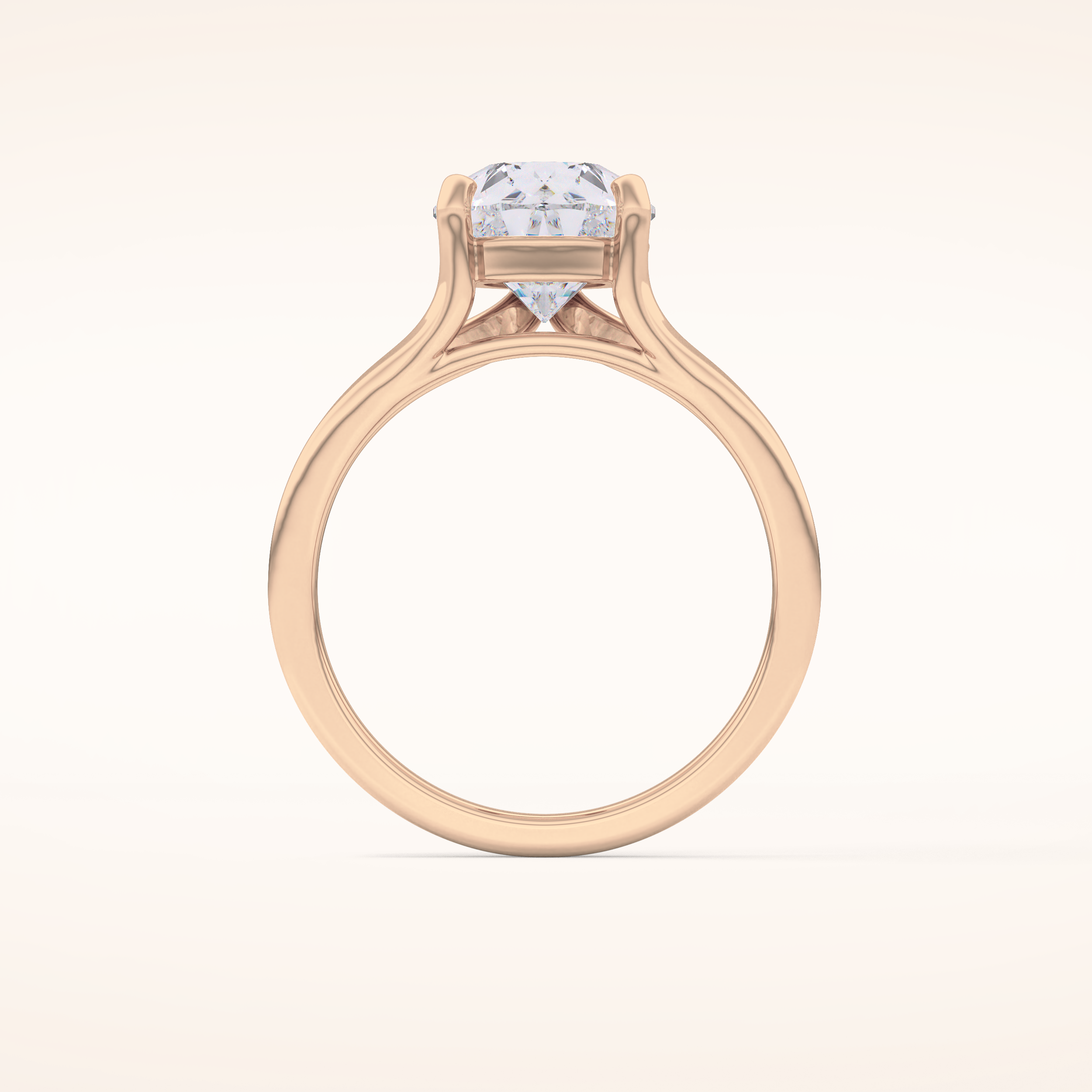 3.15 CT Pear Shaped Solitaire Moissanite Engagement Ring