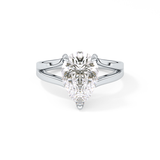 Pear Split Shank Lab Grown Diamond Engagement Ring