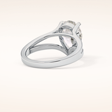 3.15 CT Pear Shaped Solitaire Moissanite Engagement Ring