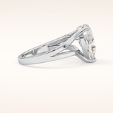 3.15 CT Pear Shaped Solitaire Moissanite Engagement Ring