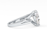 Pear Split Shank Lab Grown Diamond Engagement Ring