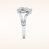 3.15 CT Pear Shaped Solitaire Moissanite Engagement Ring