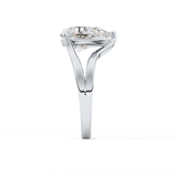 Pear Split Shank Lab Grown Diamond Engagement Ring