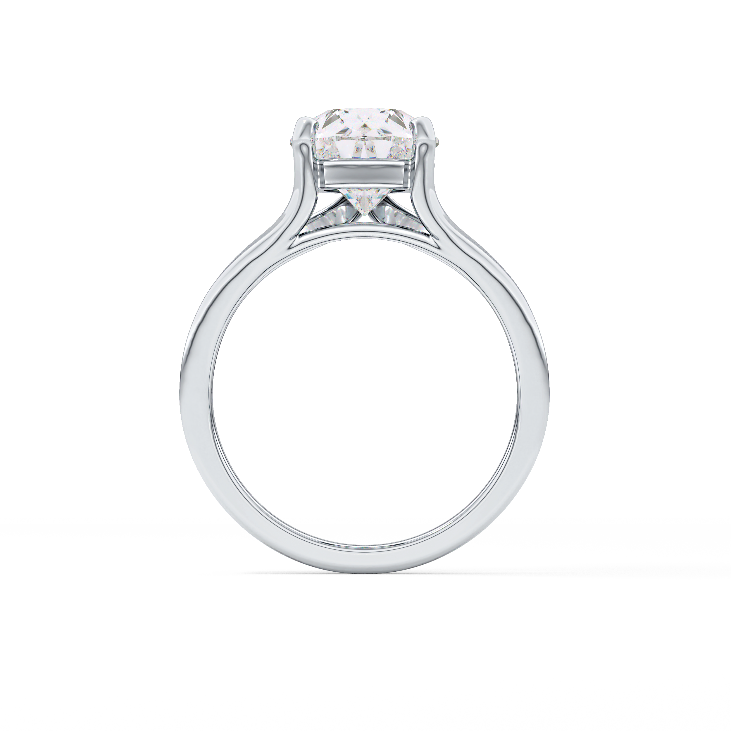 Pear Split Shank Lab Grown Diamond Engagement Ring