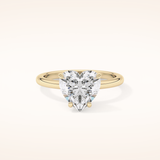 2.58 CT Heart Shaped Solitaire Moissanite Engagement Ring