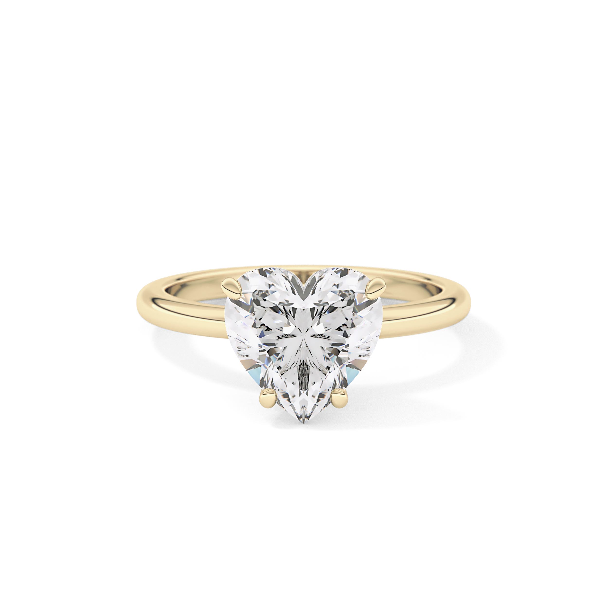 Heart Solitaire Lab Grown Diamond Engagement Ring