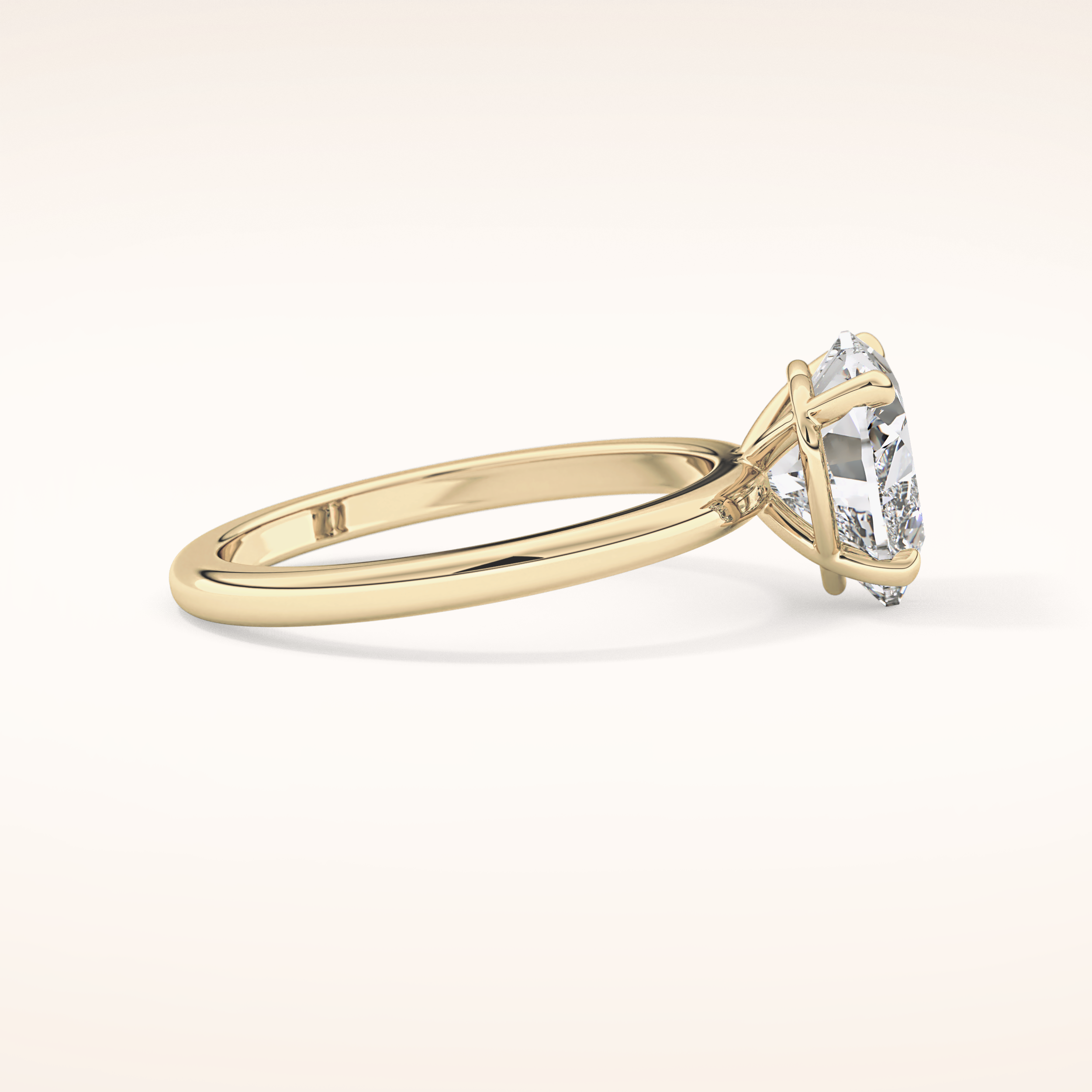2.58 CT Heart Shaped Solitaire Moissanite Engagement Ring