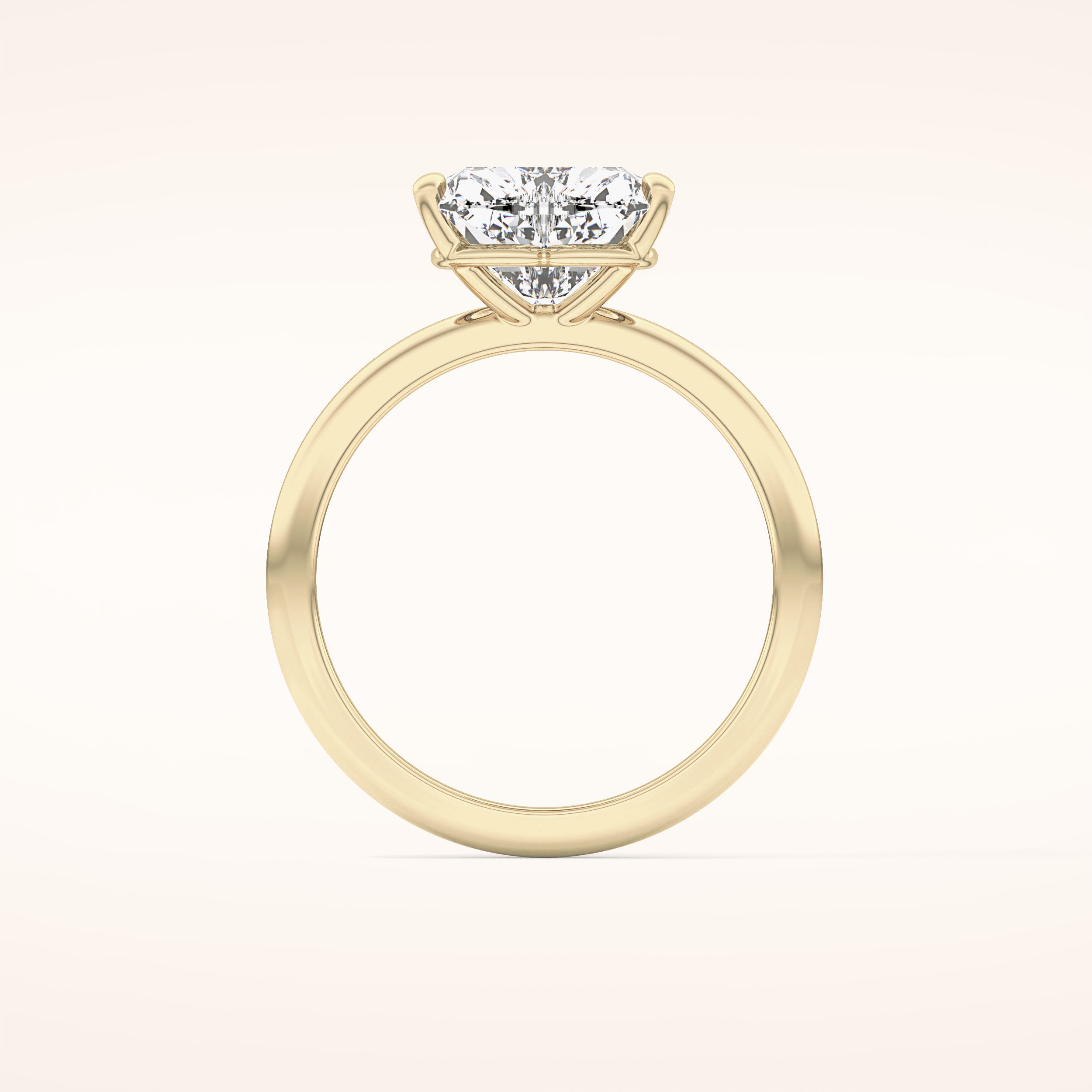 2.58 CT Heart Shaped Solitaire Moissanite Engagement Ring