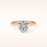 2.58 CT Heart Shaped Solitaire Moissanite Engagement Ring
