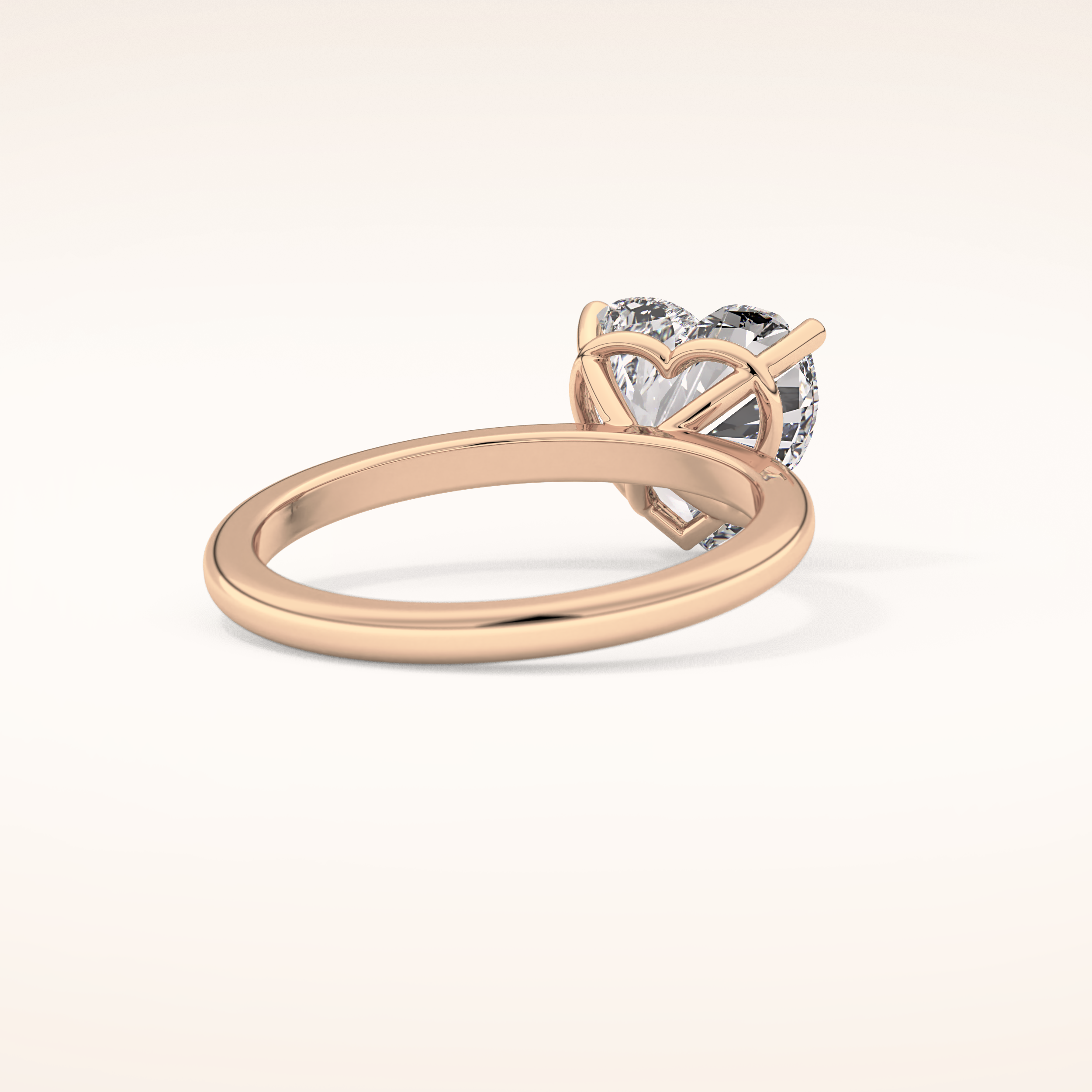 2.58 CT Heart Shaped Solitaire Moissanite Engagement Ring