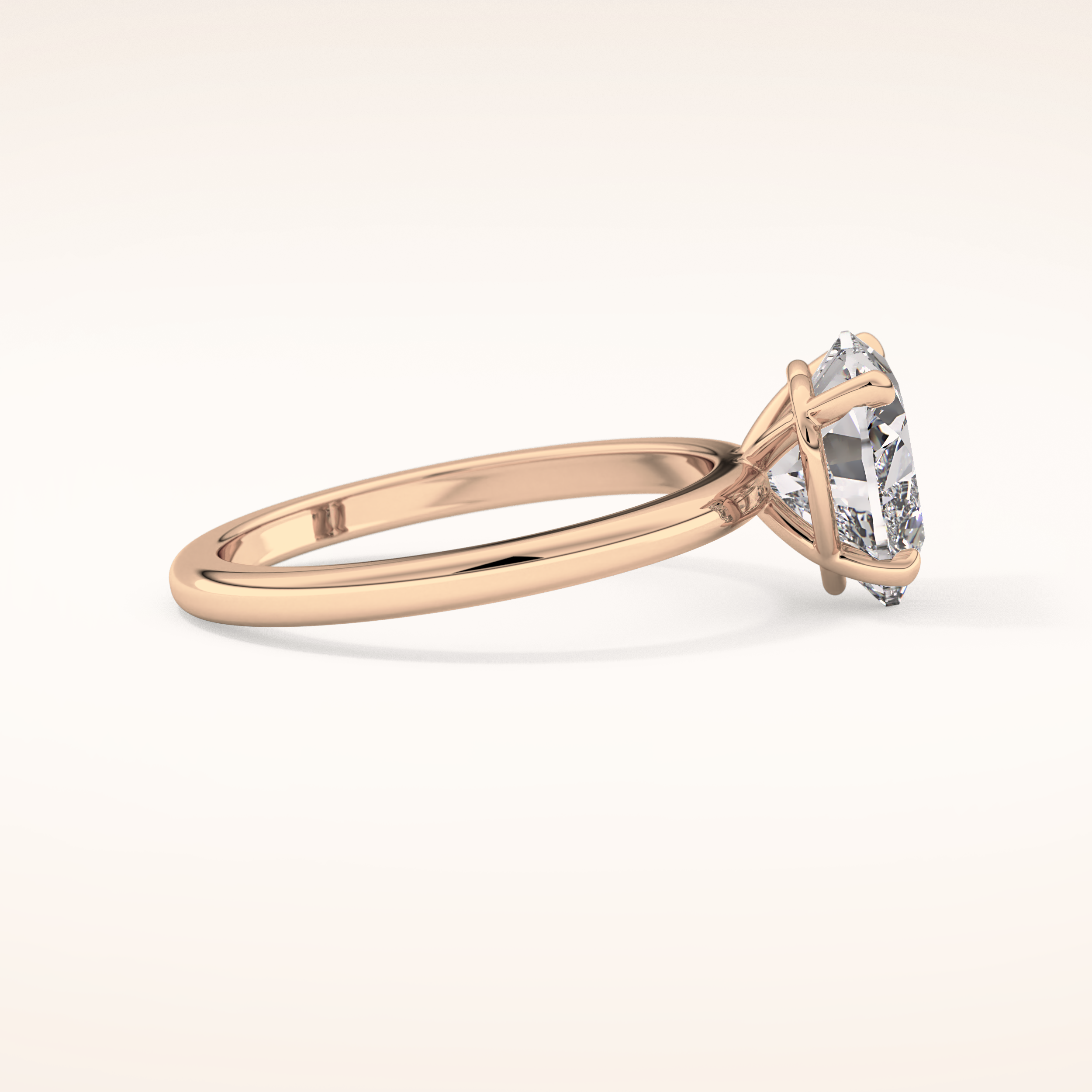 2.58 CT Heart Shaped Solitaire Moissanite Engagement Ring