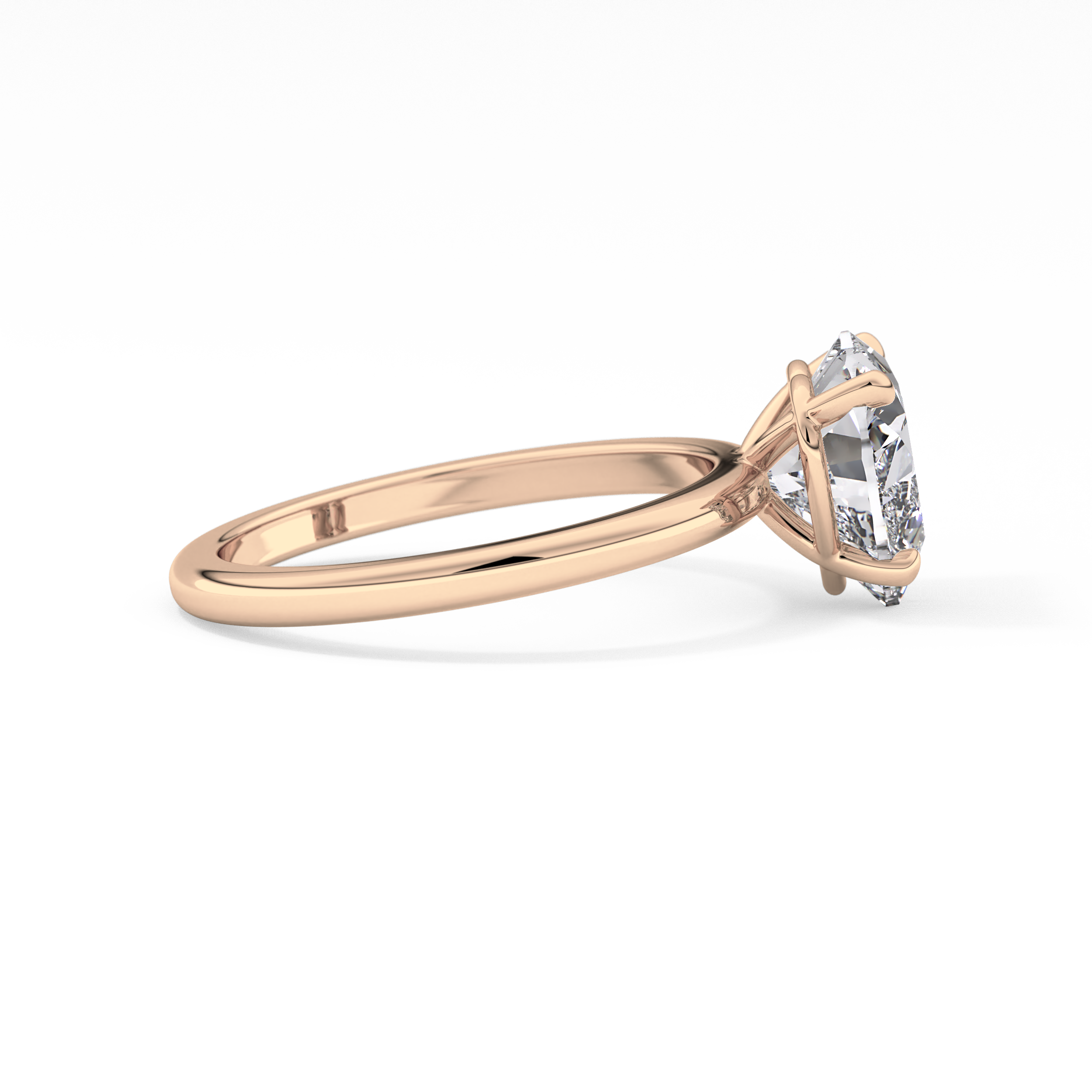 Heart Solitaire Lab Grown Diamond Engagement Ring
