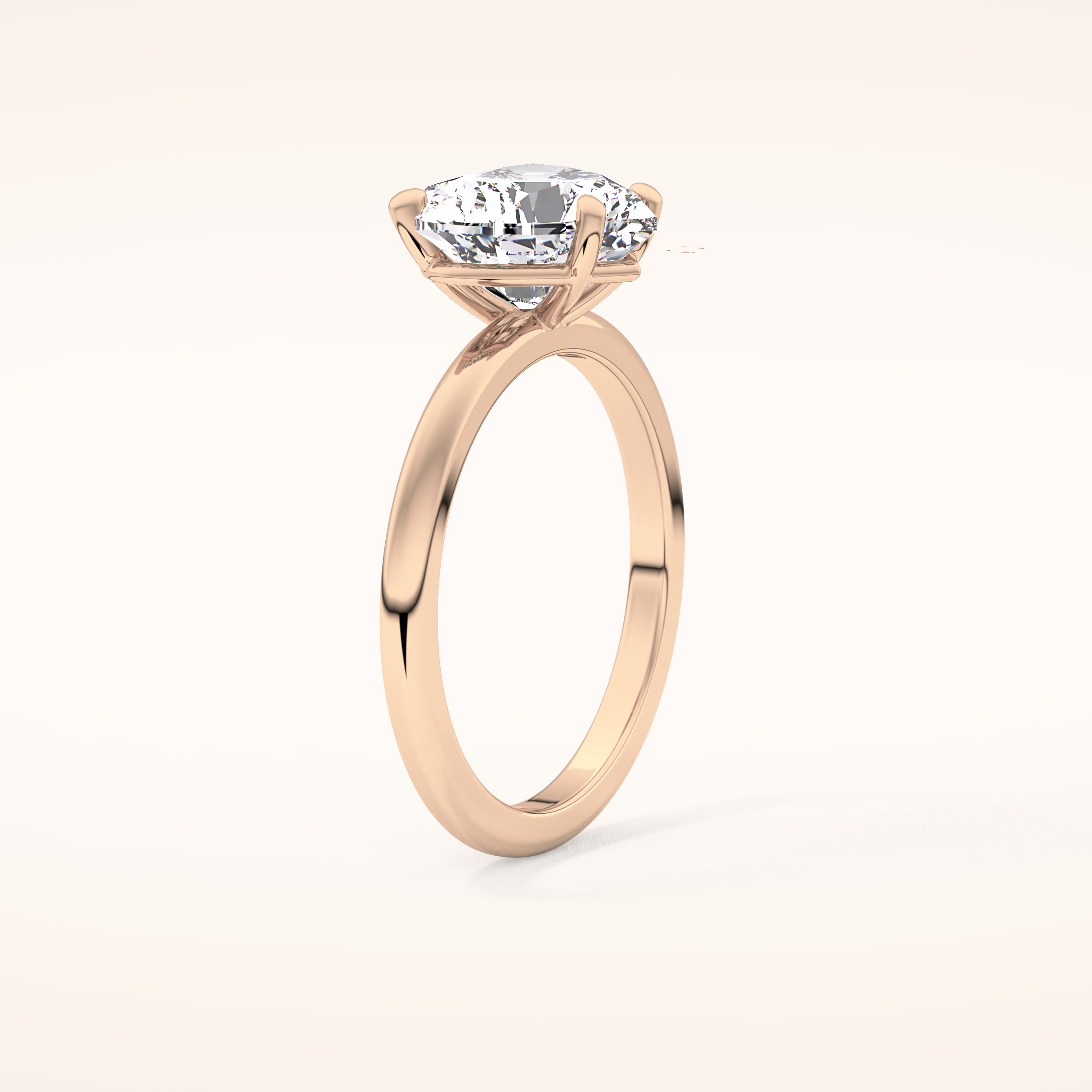 2.58 CT Heart Shaped Solitaire Moissanite Engagement Ring