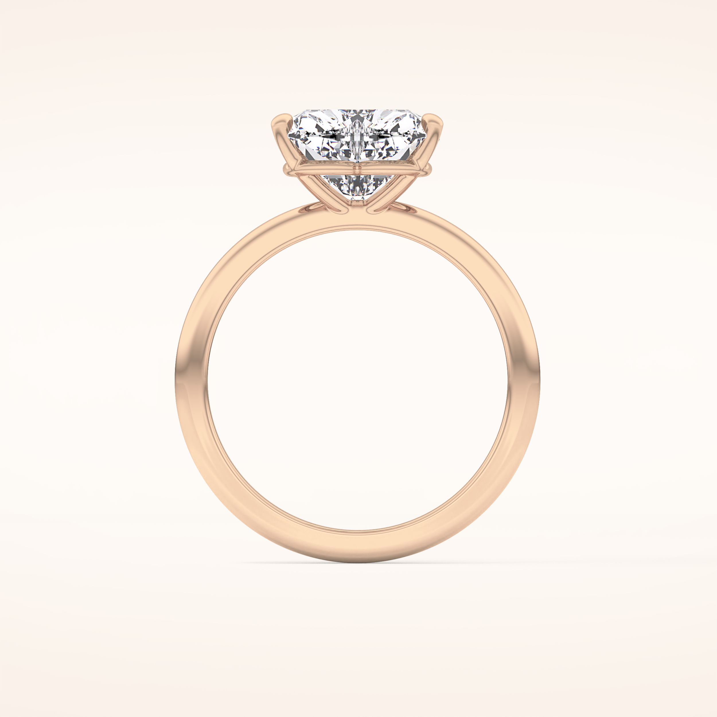2.58 CT Heart Shaped Solitaire Moissanite Engagement Ring