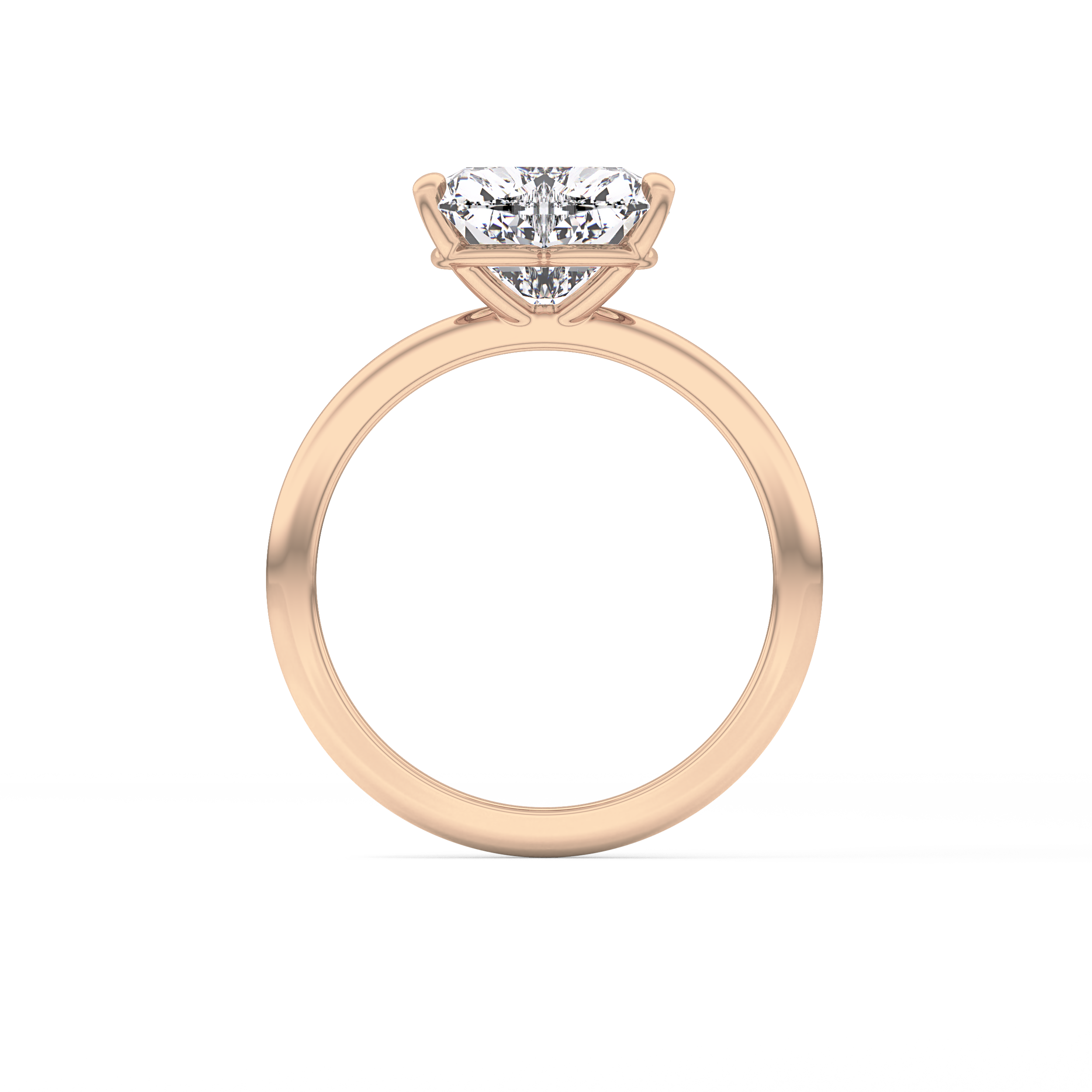 Heart Solitaire Lab Grown Diamond Engagement Ring