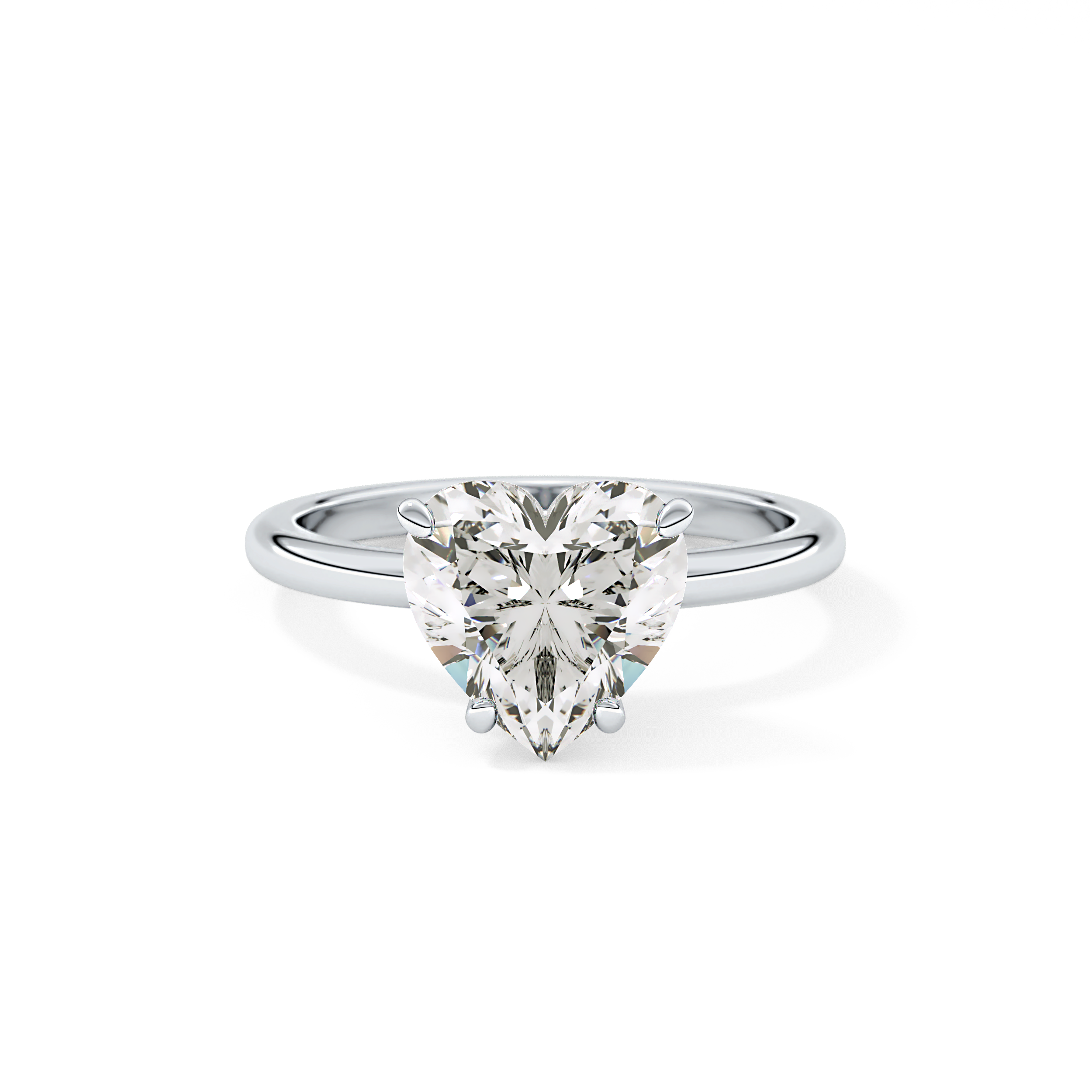 Heart Solitaire Lab Grown Diamond Engagement Ring