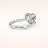 2.58 CT Heart Shaped Solitaire Moissanite Engagement Ring