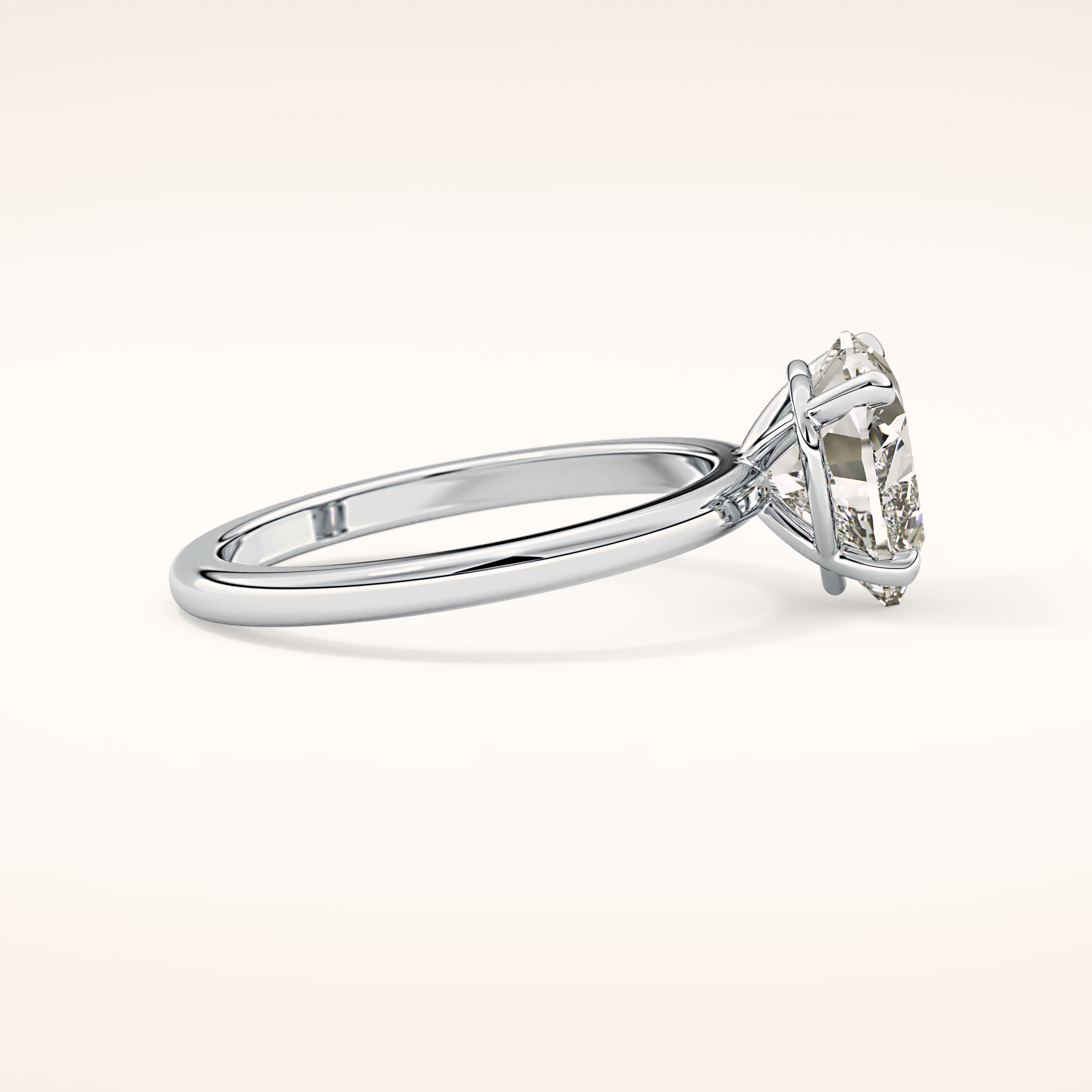 2.58 CT Heart Shaped Solitaire Moissanite Engagement Ring