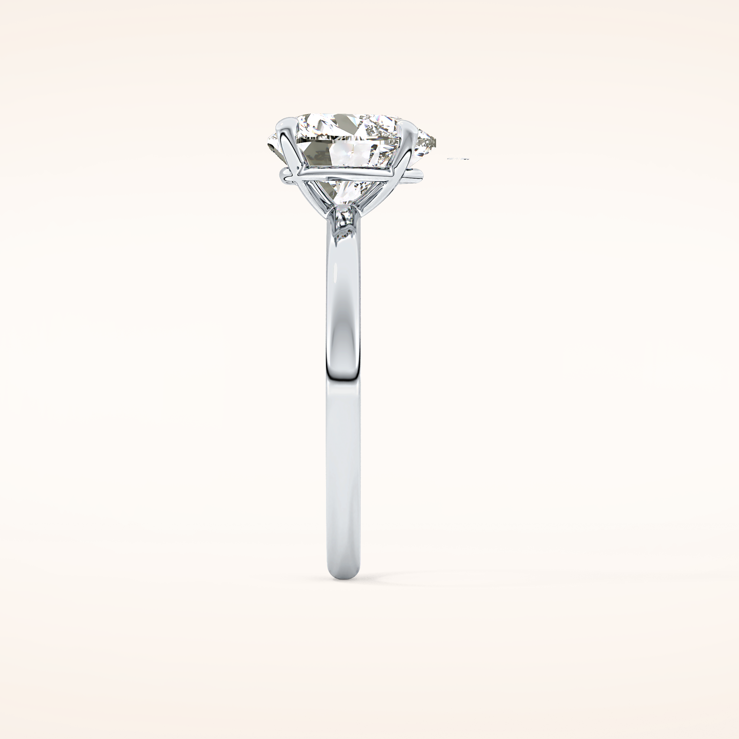2.58 CT Heart Shaped Solitaire Moissanite Engagement Ring