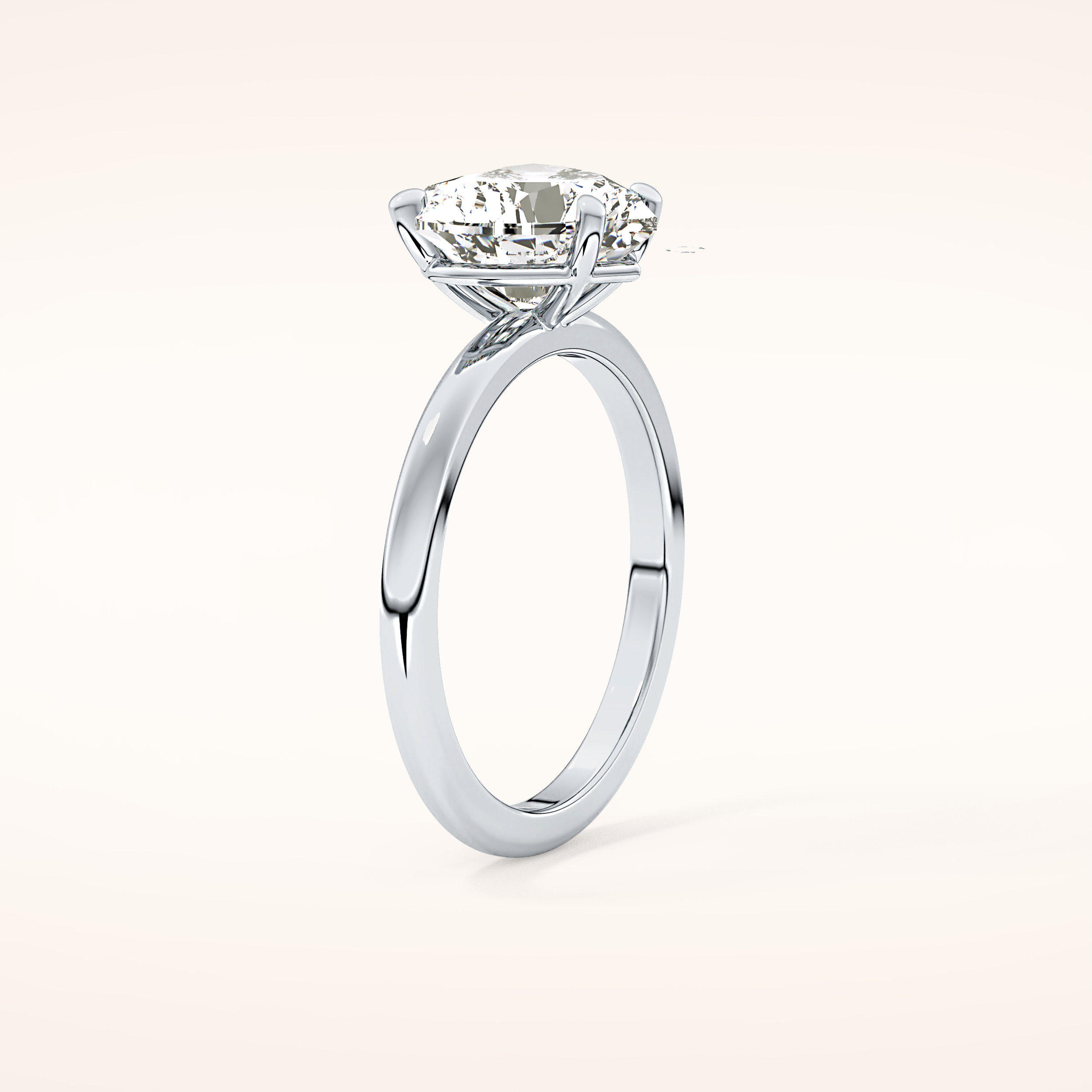 2.58 CT Heart Shaped Solitaire Moissanite Engagement Ring