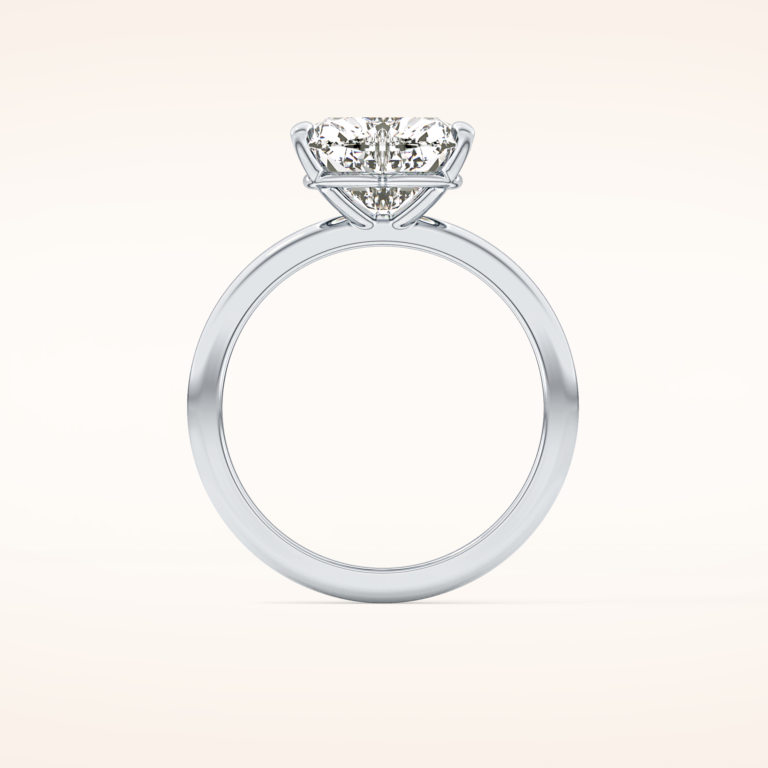 2.58 CT Heart Shaped Solitaire Moissanite Engagement Ring