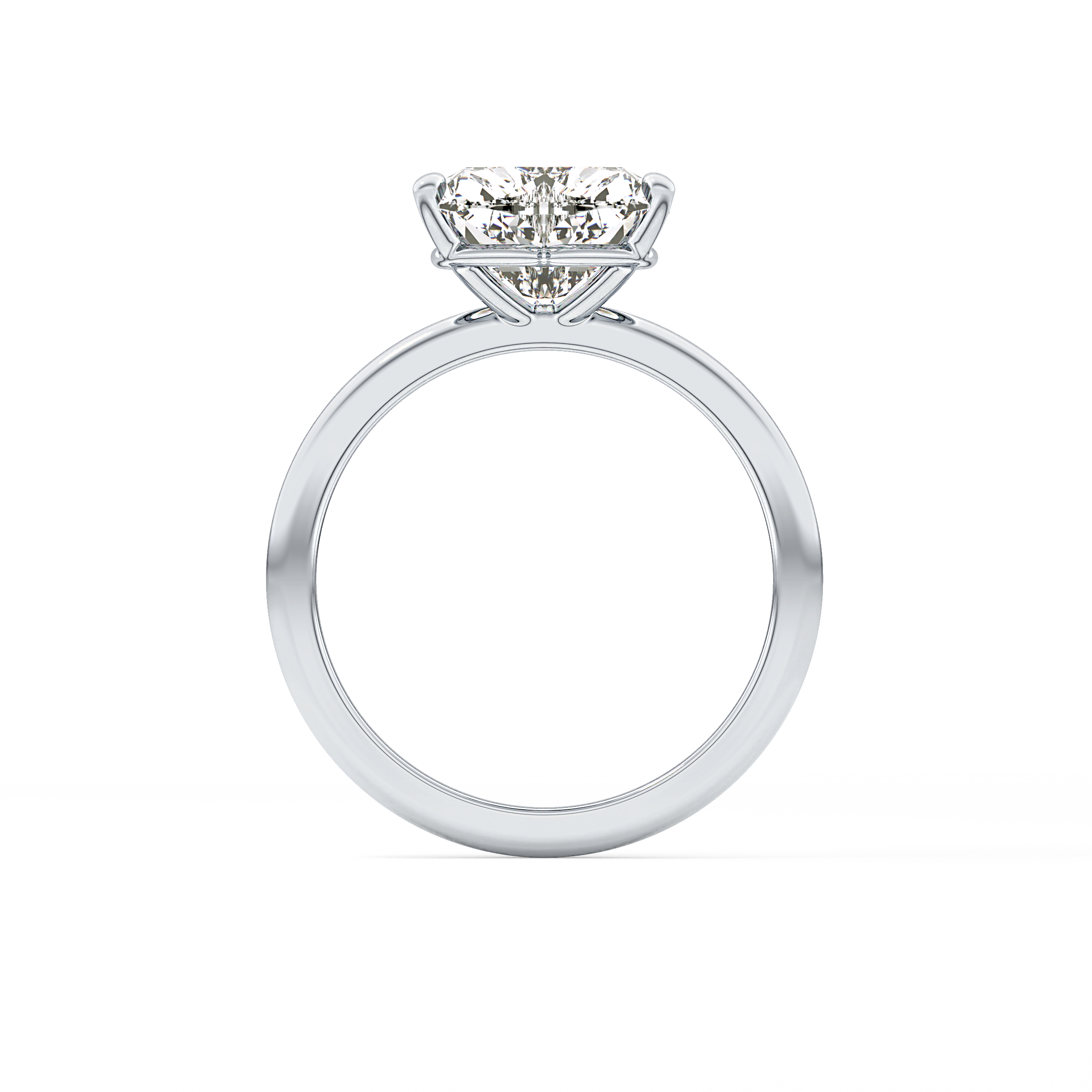 Heart Solitaire Lab Grown Diamond Engagement Ring