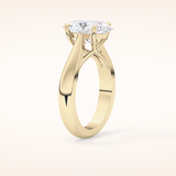 3.09 CT Oval Shaped Solitaire Moissanite Engagement Ring