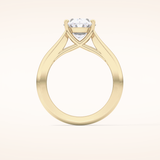 3.09 CT Oval Shaped Solitaire Moissanite Engagement Ring