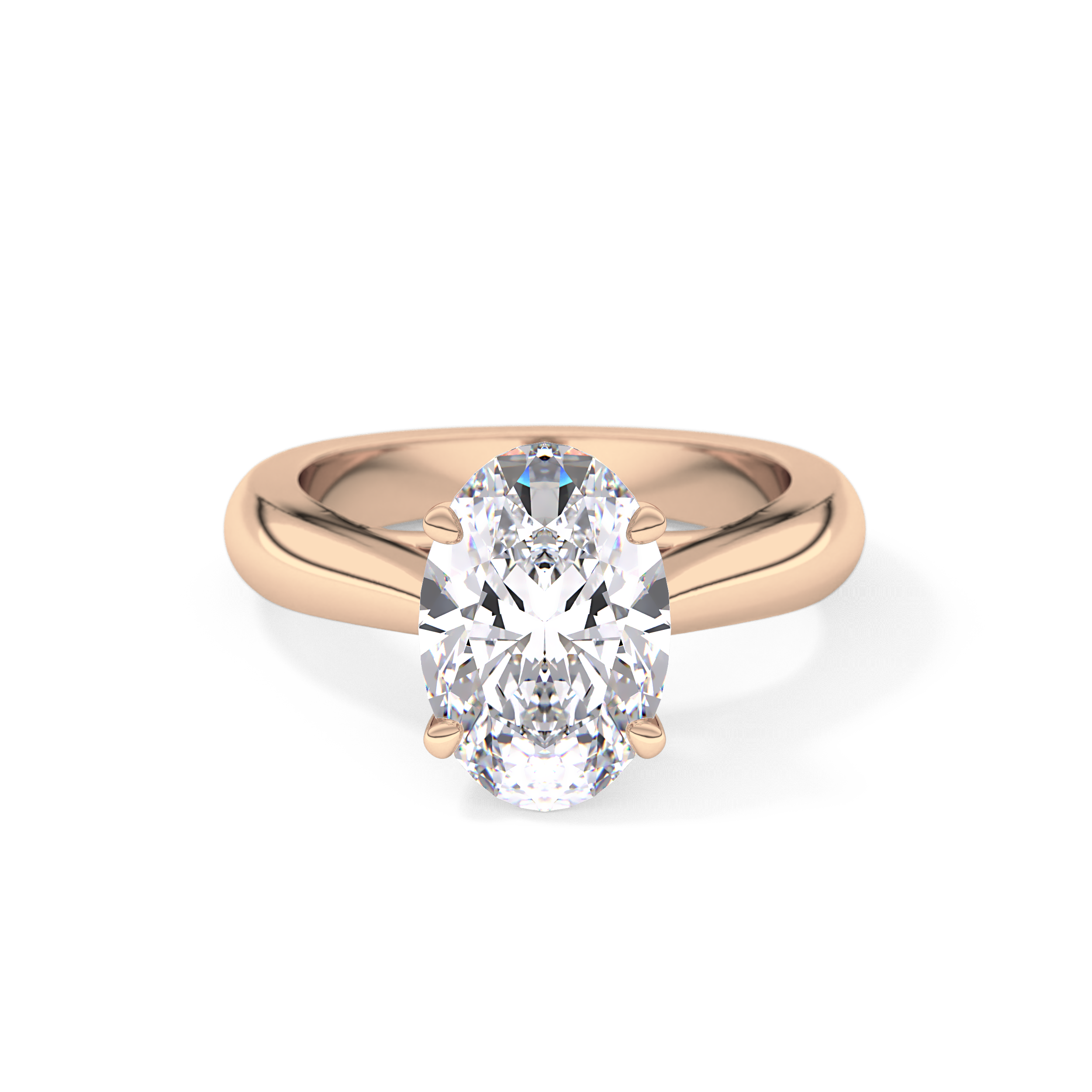 Oval Solitaire Lab Grown Diamond Engagement Ring
