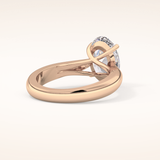 3.09 CT Oval Shaped Solitaire Moissanite Engagement Ring