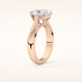 3.09 CT Oval Shaped Solitaire Moissanite Engagement Ring