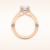 3.09 CT Oval Shaped Solitaire Moissanite Engagement Ring