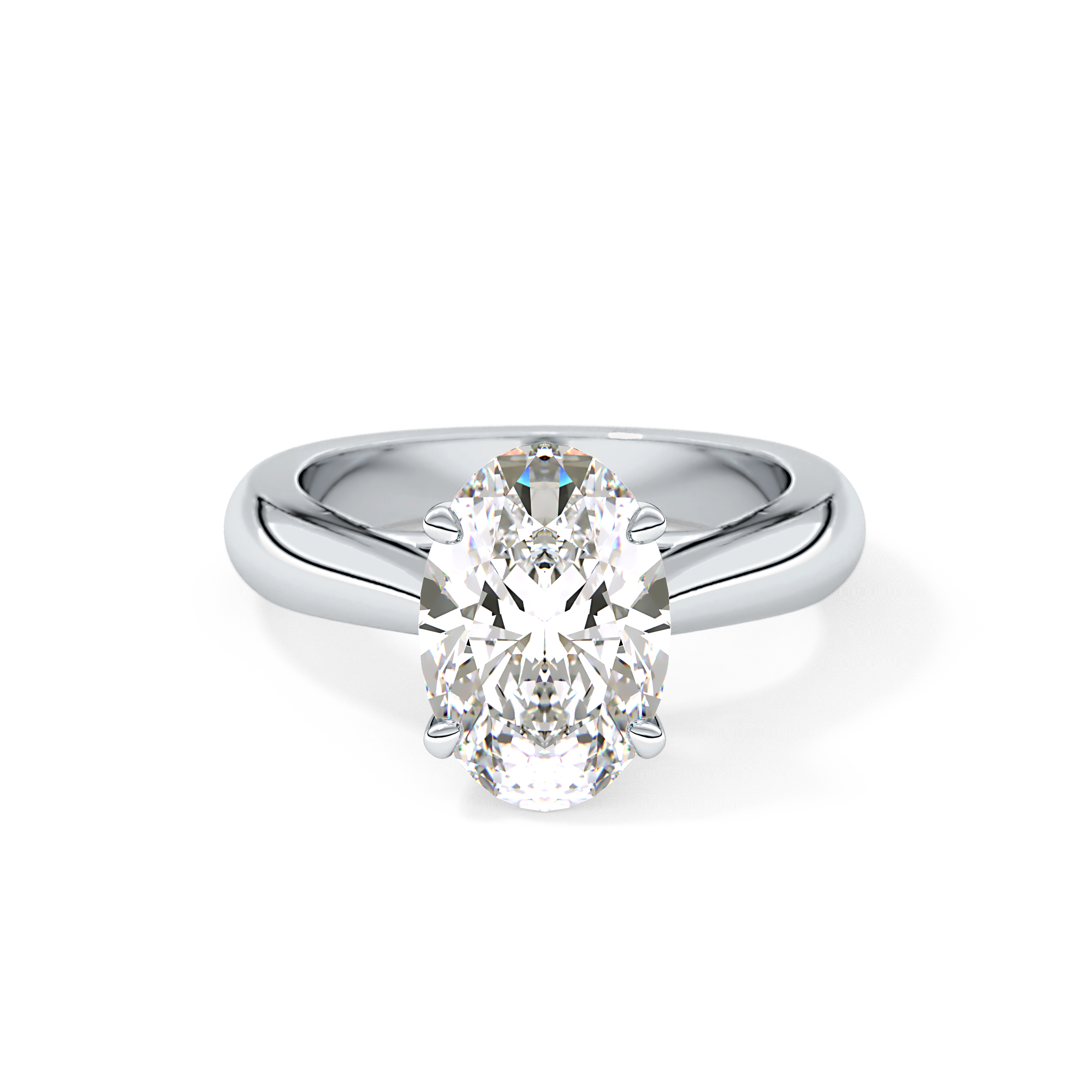 Oval Solitaire Lab Grown Diamond Engagement Ring