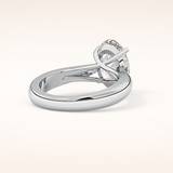 3.09 CT Oval Shaped Solitaire Moissanite Engagement Ring