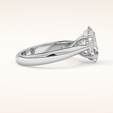 3.09 CT Oval Shaped Solitaire Moissanite Engagement Ring