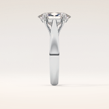 3.09 CT Oval Shaped Solitaire Moissanite Engagement Ring