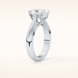 3.09 CT Oval Shaped Solitaire Moissanite Engagement Ring