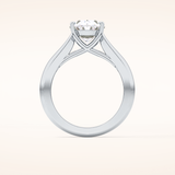 3.09 CT Oval Shaped Solitaire Moissanite Engagement Ring