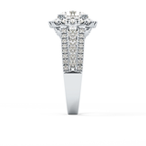 Round Pave Lab Grown Diamond Engagement Ring