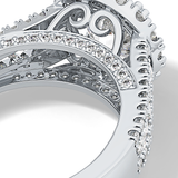 Round Pave Lab Grown Diamond Engagement Ring