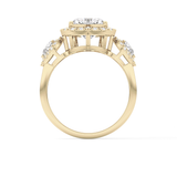 Heart Three Stone Lab Grown Diamond Engagement Ring