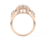 Heart Three Stone Lab Grown Diamond Engagement Ring
