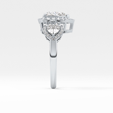 Heart Three Stone Lab Grown Diamond Engagement Ring