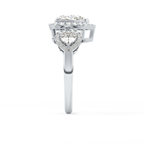 Heart Three Stone Lab Grown Diamond Engagement Ring
