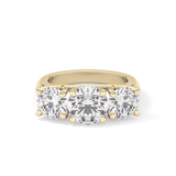 Round Three Stone Lab Grown Diamond Engagement Ring