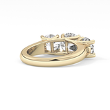 Round Three Stone Lab Grown Diamond Engagement Ring