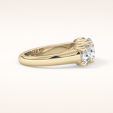 1.92 CT Round Shaped Three Stone Moissanite Engagement Ring