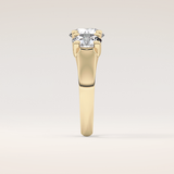 1.92 CT Round Shaped Three Stone Moissanite Engagement Ring