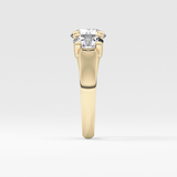 Round Three Stone Lab Grown Diamond Engagement Ring