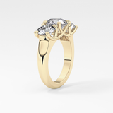 Round Three Stone Lab Grown Diamond Engagement Ring